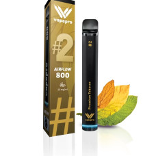 Vapepro #2 800puff Premium Tobacco 2%